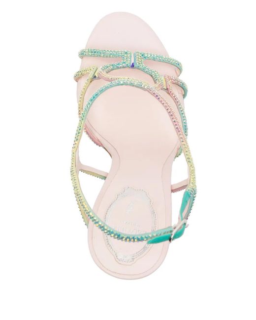 Rene Caovilla White 100Mm Peach-Burano Sandals