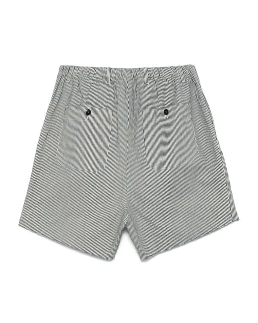 Random Identities Gray Striped Shorts for men
