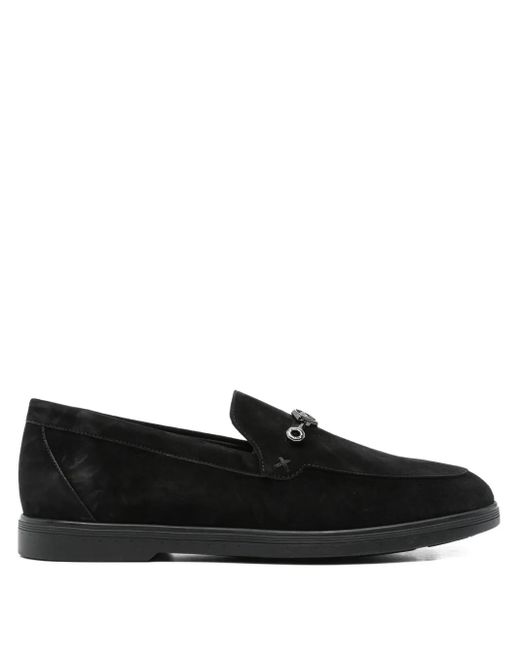 Stefano Ricci Black Chain-Detail Loafers for men