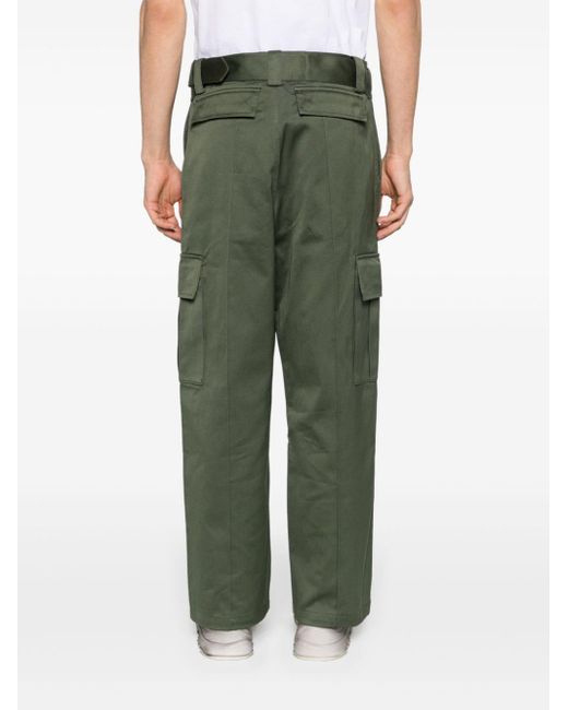 KENZO Green Army Mid-rise Cargo Trousers