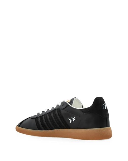 DSquared² Black Rebels Leather Sneakers for men