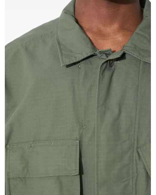 Engineered Garments Green Multi-Pocket Shirt Jacket for men