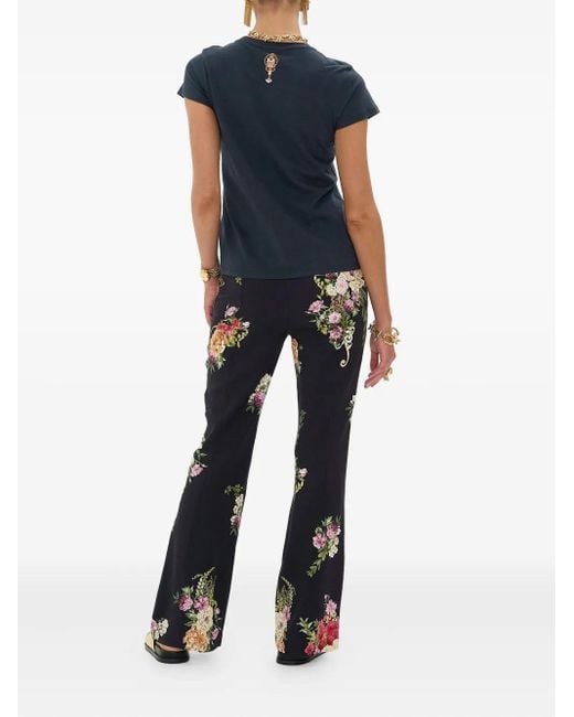 Camilla Adorned In Alexandria Flared Trousers Black