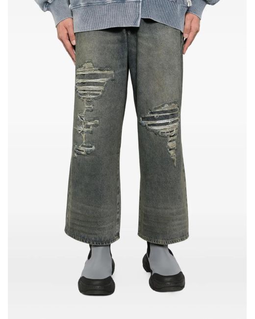 FIVE CM Weite Jeans Im Distressed-Look in Gray für Herren