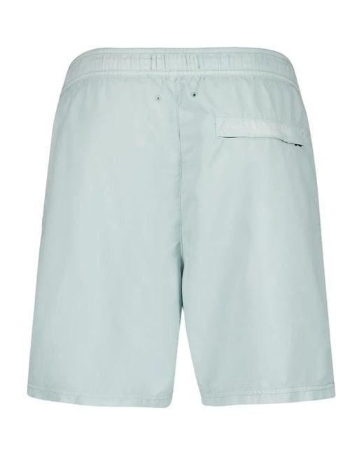 Stone Island Blue B100B09 Elasticated-Waistband Swim Shorts for men
