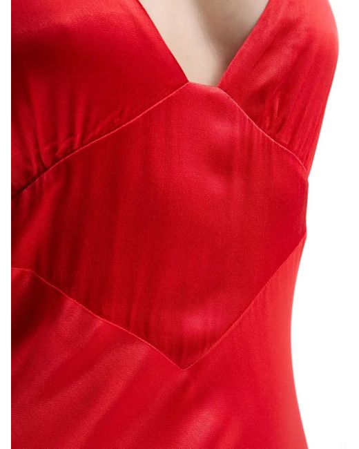 Abito Stile Sottoveste Con Taglio A Sbieco di Bardot in Red