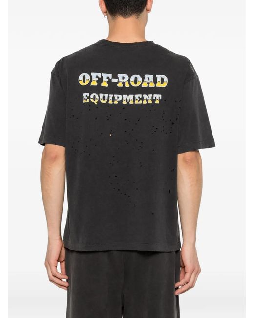 Satisfy Black Graphic-Print T-Shirt for men