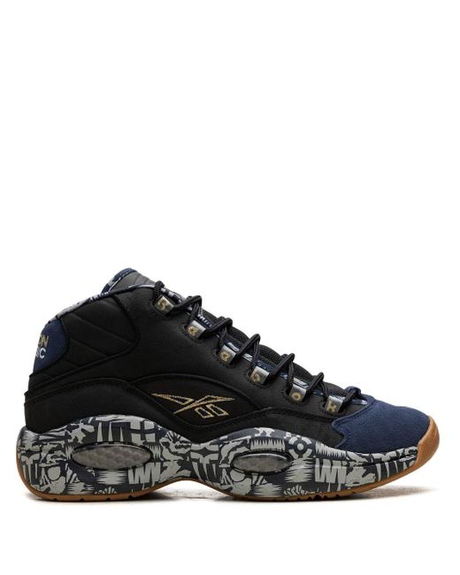 Reebok Black Question Mid "iverson Classic" Sneakers for men
