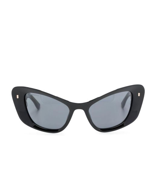 DSquared² Gray Logo-lettering Cat-eye Sunglasses