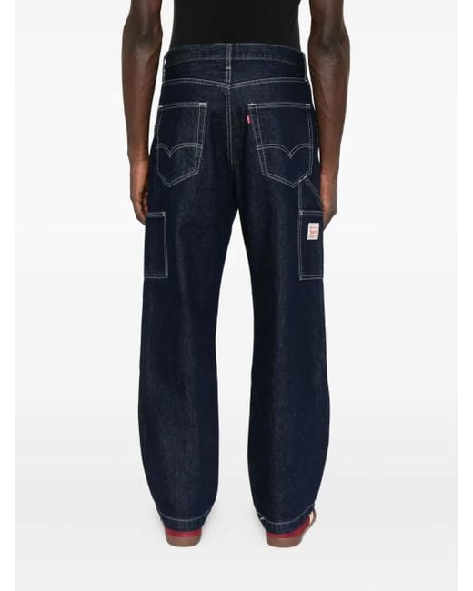 Levi's Blue 568 Five-Pockets Jeans for men
