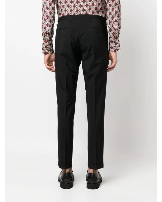 Paul Smith Black Tailored Tapered-Leg Trousers for men