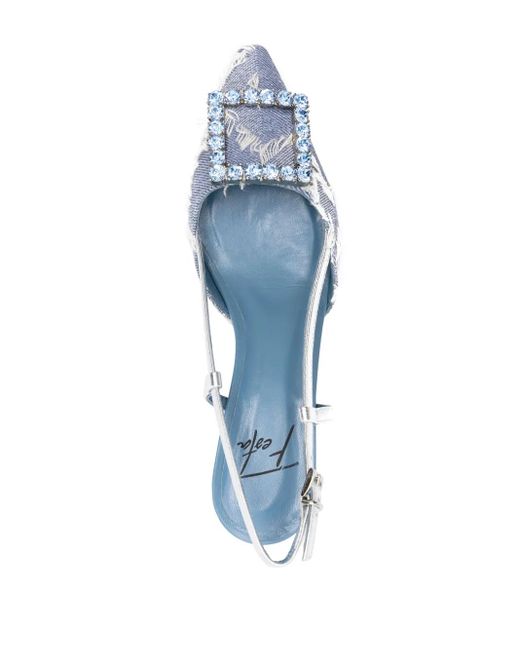 Roberto Festa Blue Stefi 60Mm Slingback Sandals