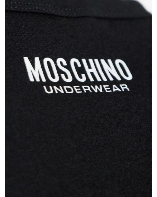 Moschino Black Cotton Crew-Neck T-Shirt (Pack Of Two) for men