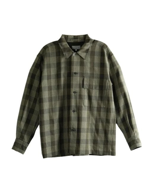 Margaret Howell Green Checked Overshirt for men