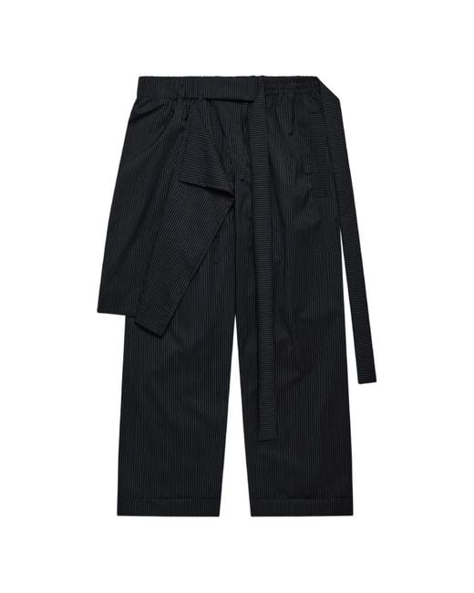Craig Green Black Uniform Pinstriped Trousers for men