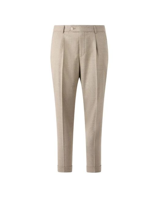 Boss Natural Buttoned Tailored Trousers for men