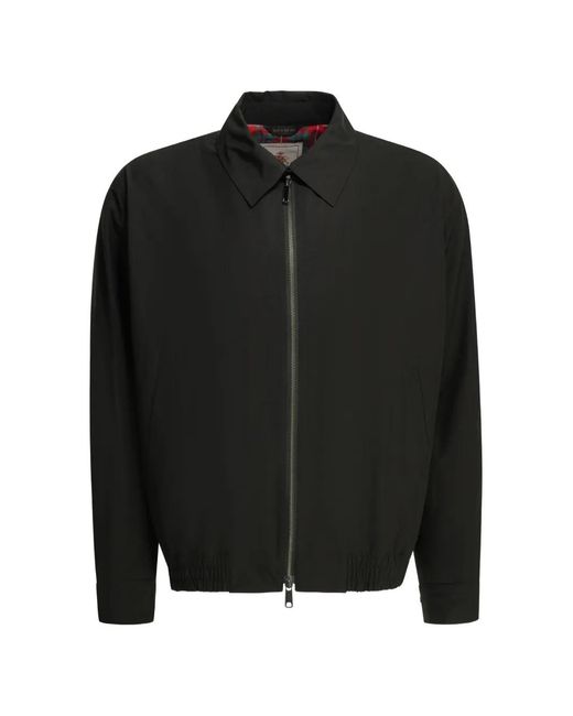 Baracuta Black Zip-Up Bomber Jacket for men