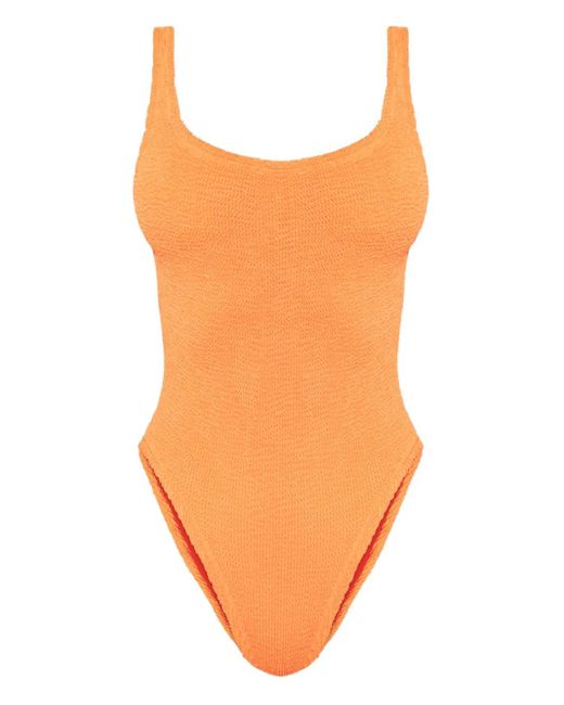 Hunza G スクエアネック ワンピース水着 Orange