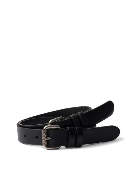 Prada Black Leather Belt
