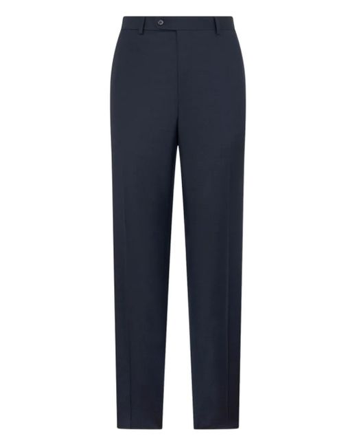 Brooks Brothers Blue Button Wool Trousers for men