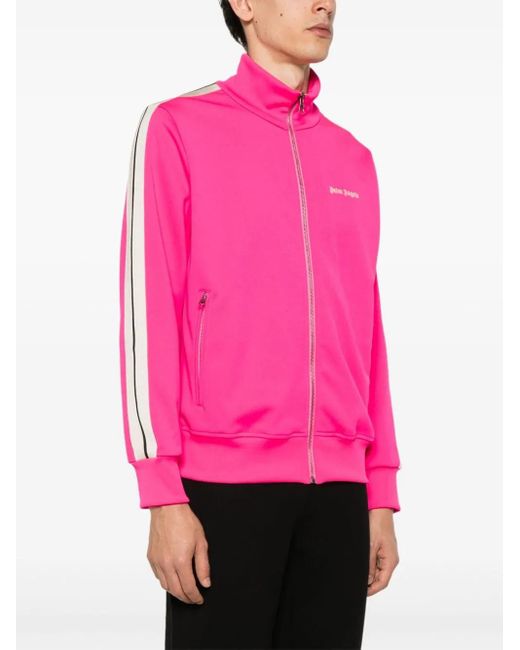 Palm Angels Pink Logo-Embroidered Track Jacket for men