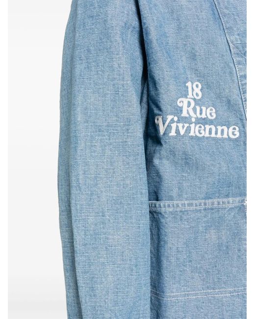 KENZO Blue Poncho With X Verdy Embroidery for men