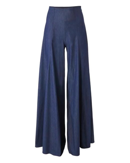 Carolina Herrera Blue Denim Palazzo Pants
