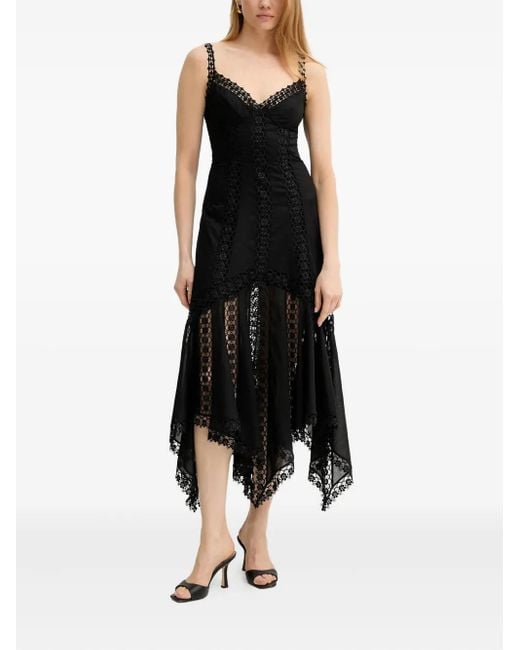 Vestido midi Blossel asimétrico Charo Ruiz de color Black