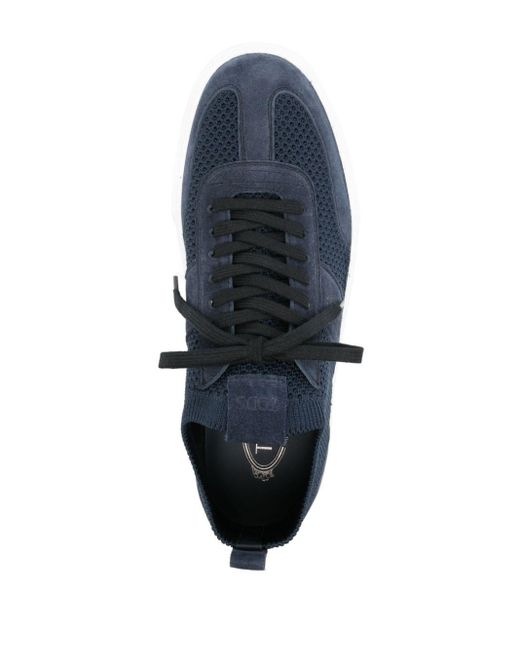 Tod's Blue Panelled Low-top Sneakers for men
