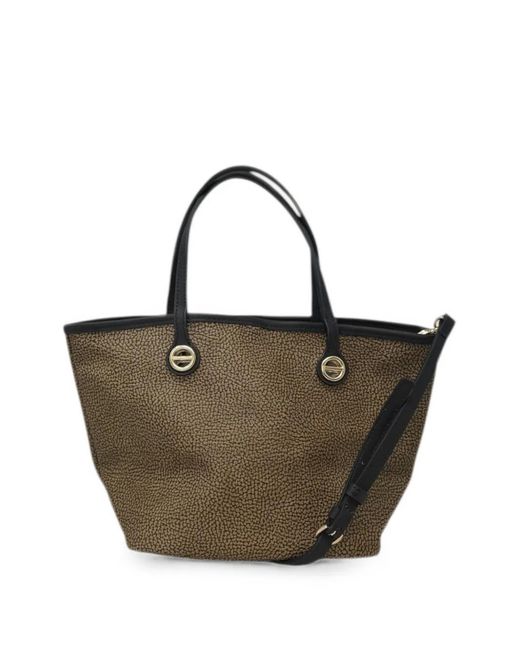 Borbonese Brown Small Flight Tote Bag