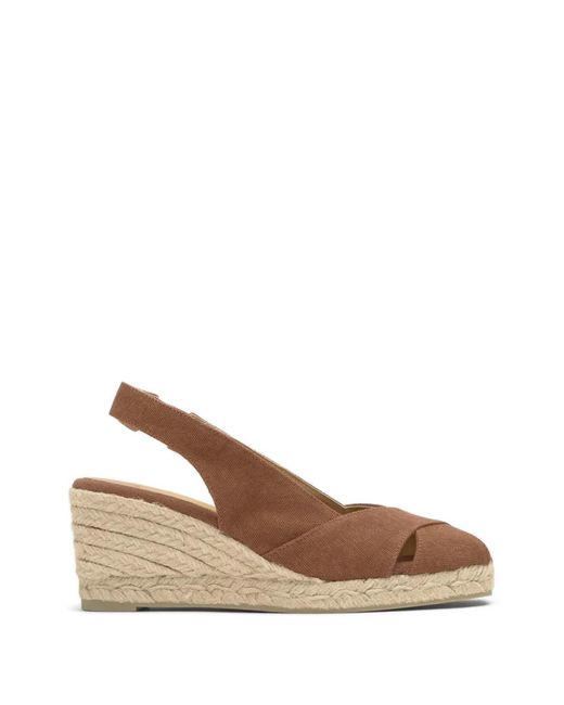 Castaner Brown Diana Peep-Toe Espadrilles