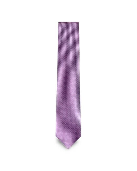 Brioni Purple Geometric-Pattern Tie for men