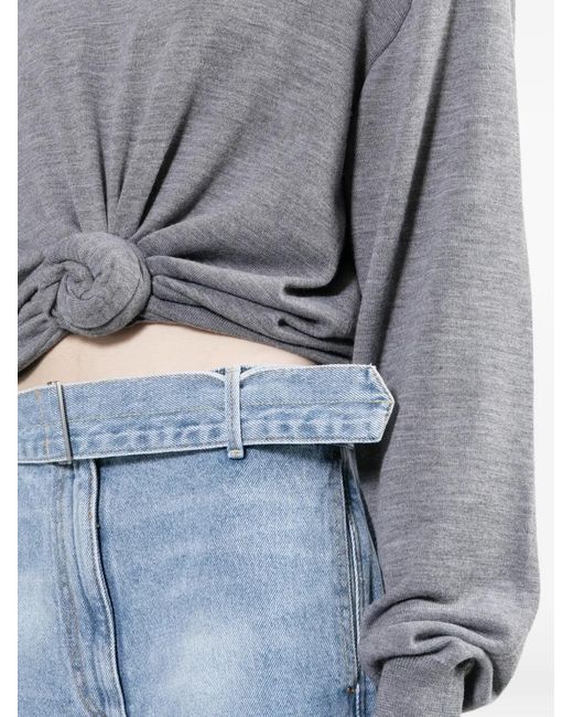 Magda Butrym Gray Knotted Longsleeve