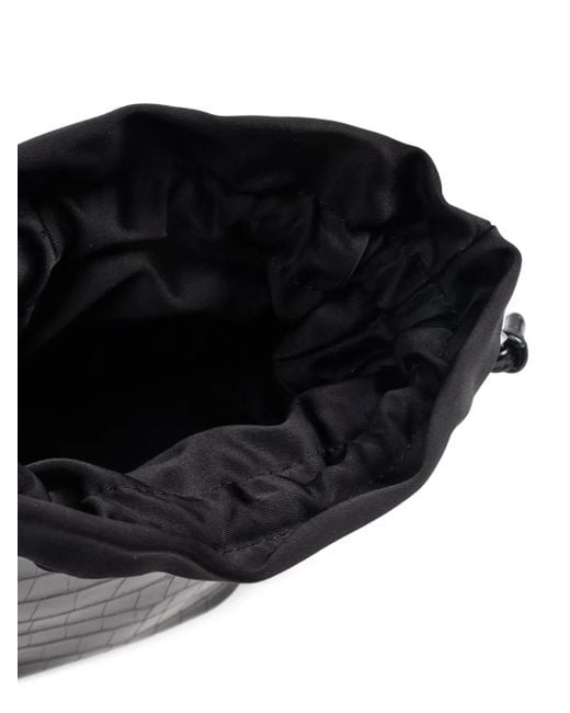 Ganni Black Croc-Embossed Tote Bag