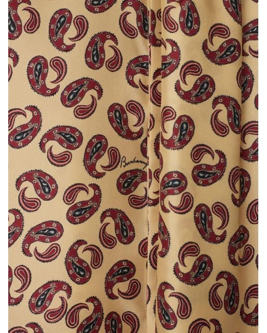 Burberry ペイズリー シルクシャツ Red