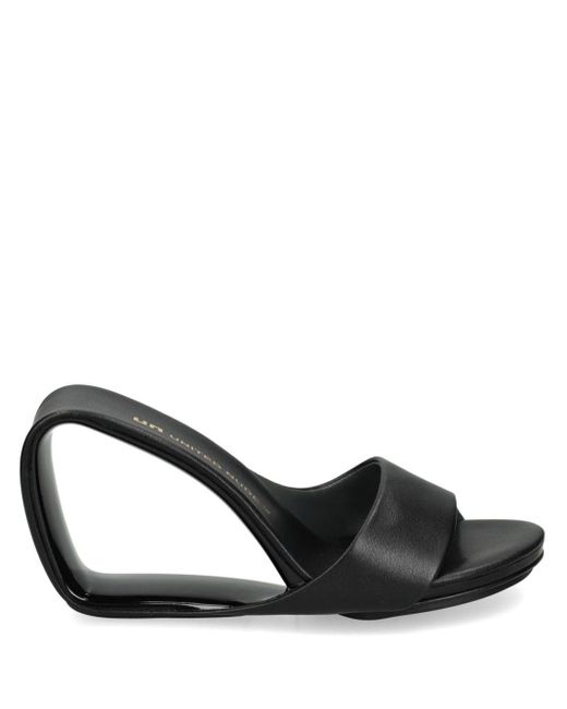 United Nude Black Mobius 65mm Leather Mules