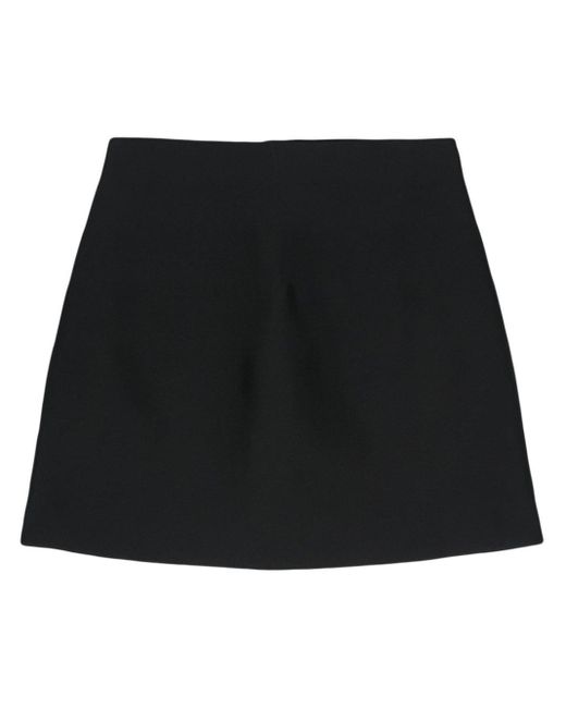 Jil Sander Black Fine-ribbed Mini Skirt