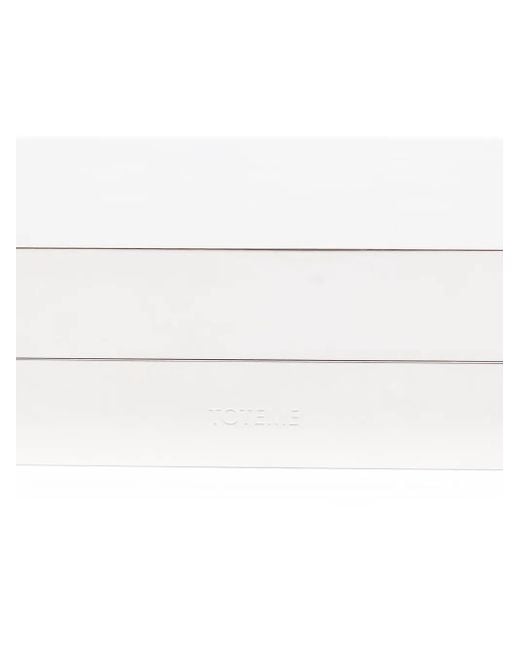 Totême White Rectangular Metal Clutch
