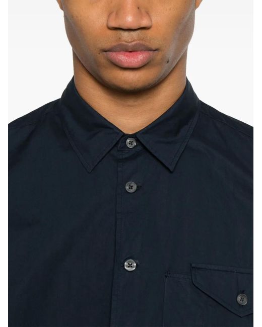 Camisa con logo bordado C P Company de hombre de color Blue