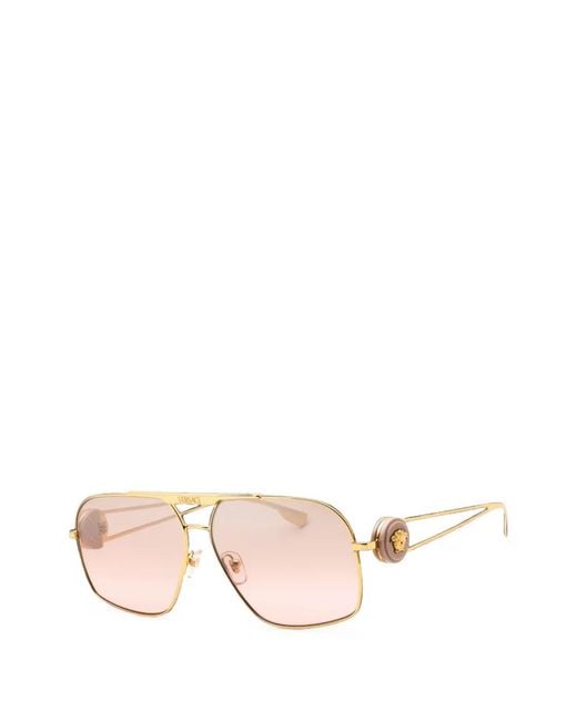 Versace Pink Geometric-Frame Sunglasses for men
