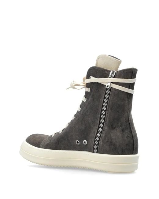 Rick Owens Gray Vegan Sneaks for men