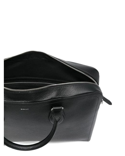 Bally Black Capitol Leather Top-Handle Briefcase for men
