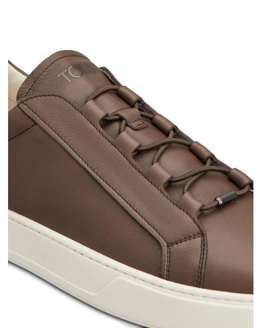 Tod's Brown Leather Sneakers for men