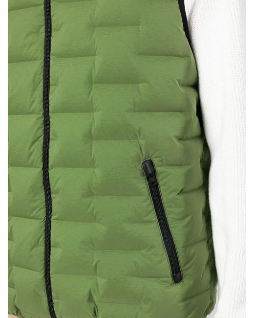 Herno Green Detachable Hood Padded Gilet for men