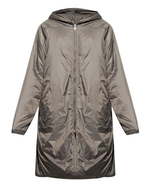 Rick Owens Kapuzenmantel Mit Reißverschluss in Gray für Herren