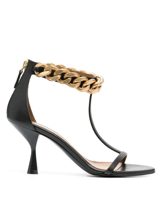 Stella McCartney Metallic Chain-Link Strappy Sandals