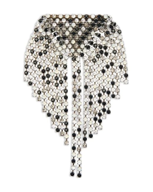 Isabel Marant White Faye Brosche mit Kristallen