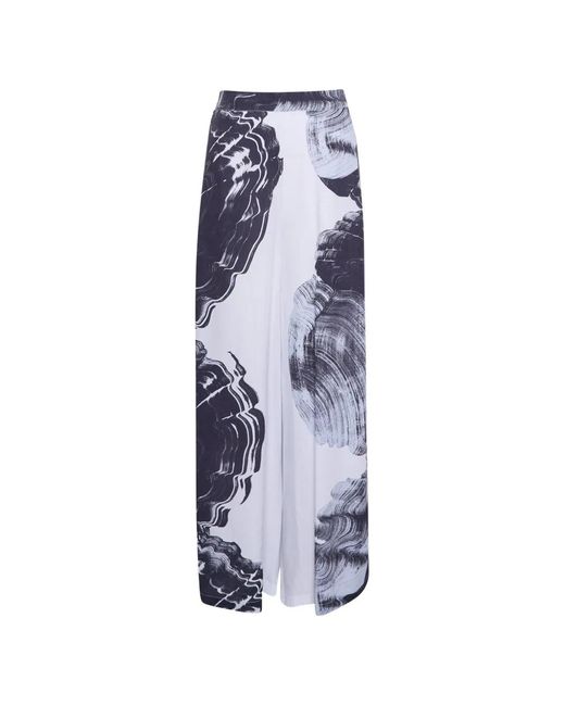 COR Blue Arden Graphic-Print Trousers