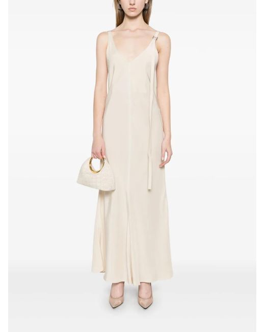 パーティードレス SPORTMAX UNION - Long dress with adjustable shoulder strap Long dress with removable shoulder strap detail, black