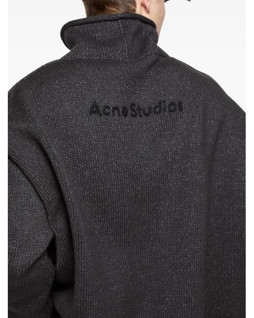 Maglione A Collo Alto Con Logo di Acne in Gray da Uomo